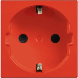 Classia: 2M uticnica 2P+E 16A, 250V, sa zastitom od slucajnog dodira, Nem.std., crvena