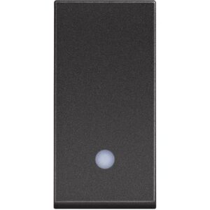 Classia: prekidac obican 1M, 10A, osvetljen, sa led sijalicom 230V , crna