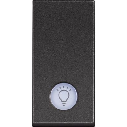 Classia: taster, 1M, 10A, osvetljen, simbol sijalice, sa led sijalicom 230V , crna