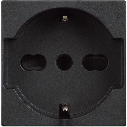Classia: 2M uticnica 2P/2P+E, 10-16A, Nem/Ital. std., crna