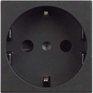 Classia: 2M uticnica 2P+E 16A, 250V, sa zastitom od slucajnog dodira, Nem.std., crna