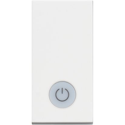 Classia: prekidac obican 1M, 16A, osvetljen, simbol bojlera, sa led sijalicom 230V, bela