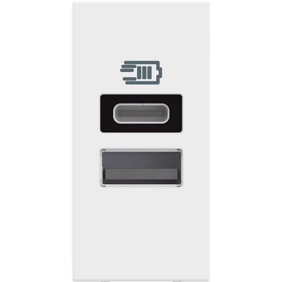 Classia: USB tip A+C punjac, izlazna struja 3000mA, 1M, bela